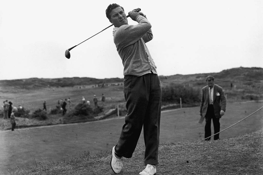 Peter Thomson on his way to a first victory at The Open in 1954